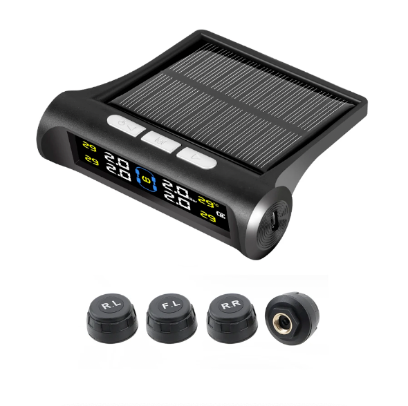 USB Tire Pressure Sensor with Solar Charging