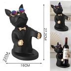 Premium Bulldog Wine Holder Statue