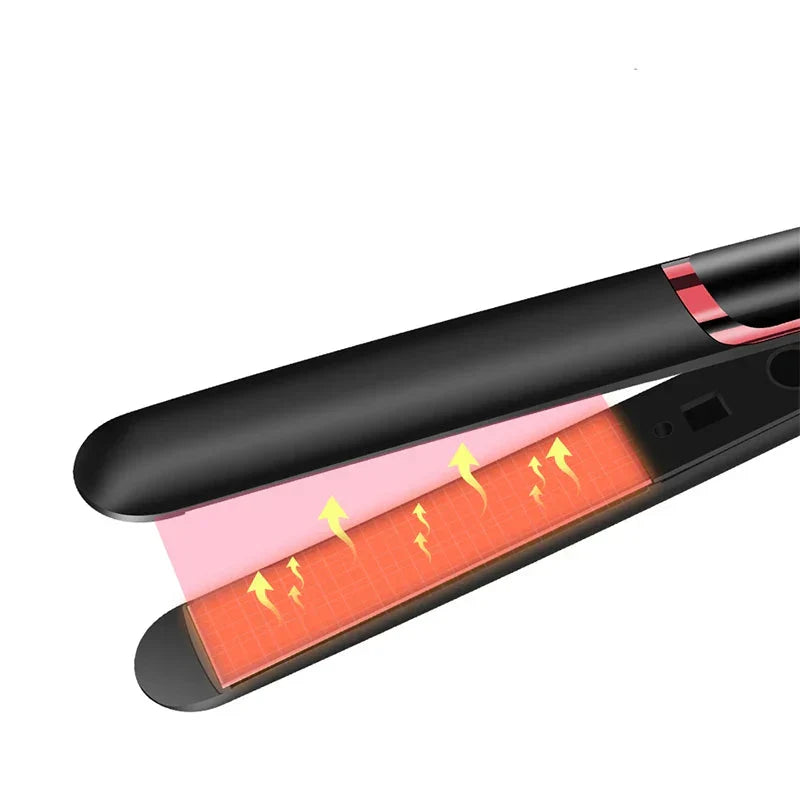 Professional Hair Straightening Brush with Temperature Control