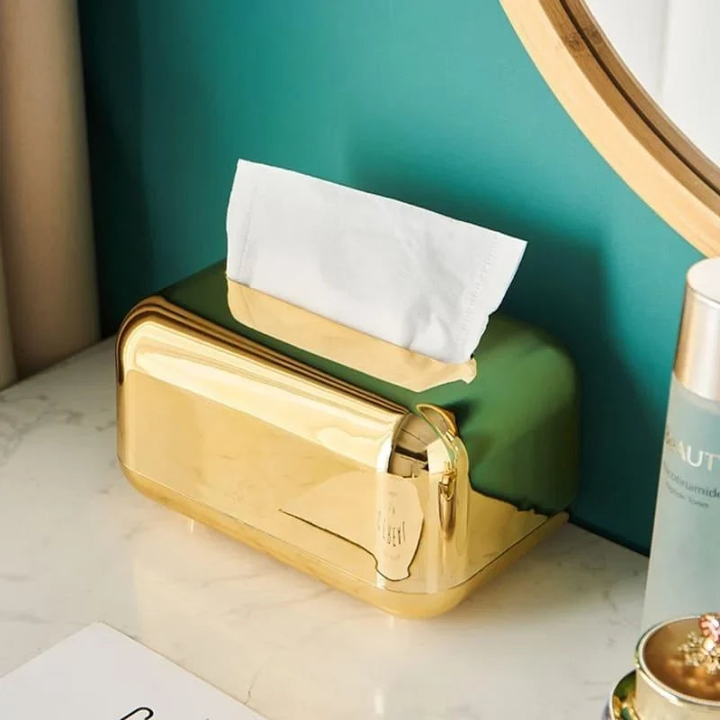 Chromed Tissue Box Holder for Decoration and Organization