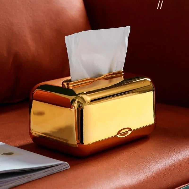 Chromed Tissue Box Holder for Decoration and Organization