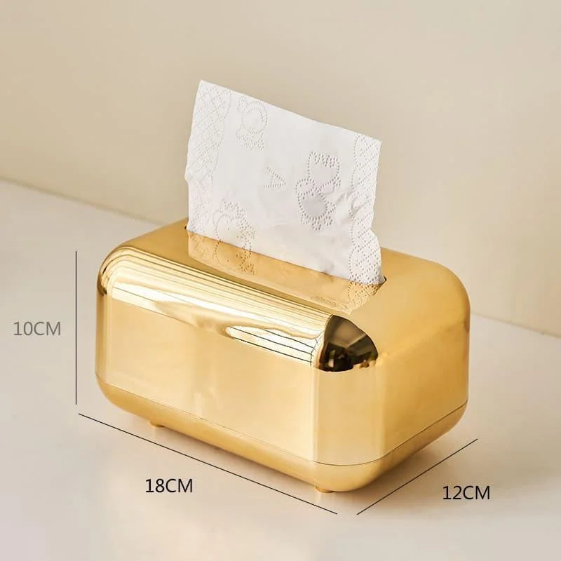 Chromed Tissue Box Holder for Decoration and Organization