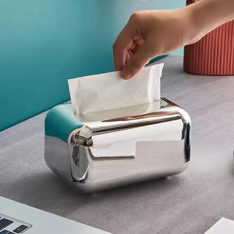 Chromed Tissue Box Holder for Decoration and Organization