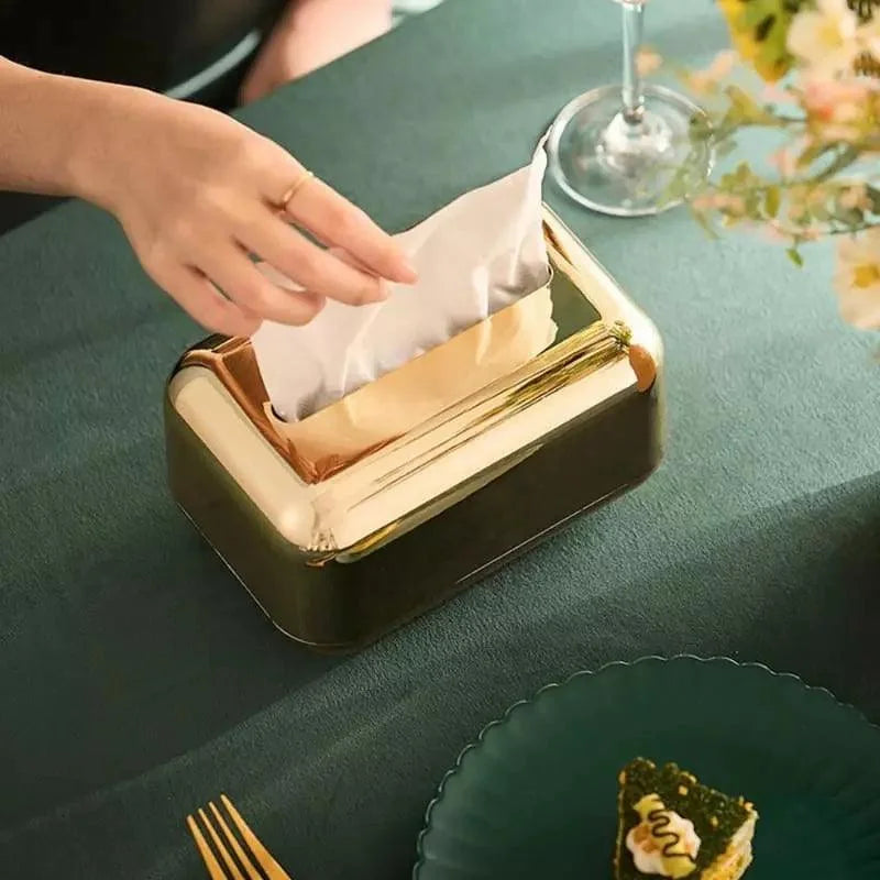 Chromed Tissue Box Holder for Decoration and Organization