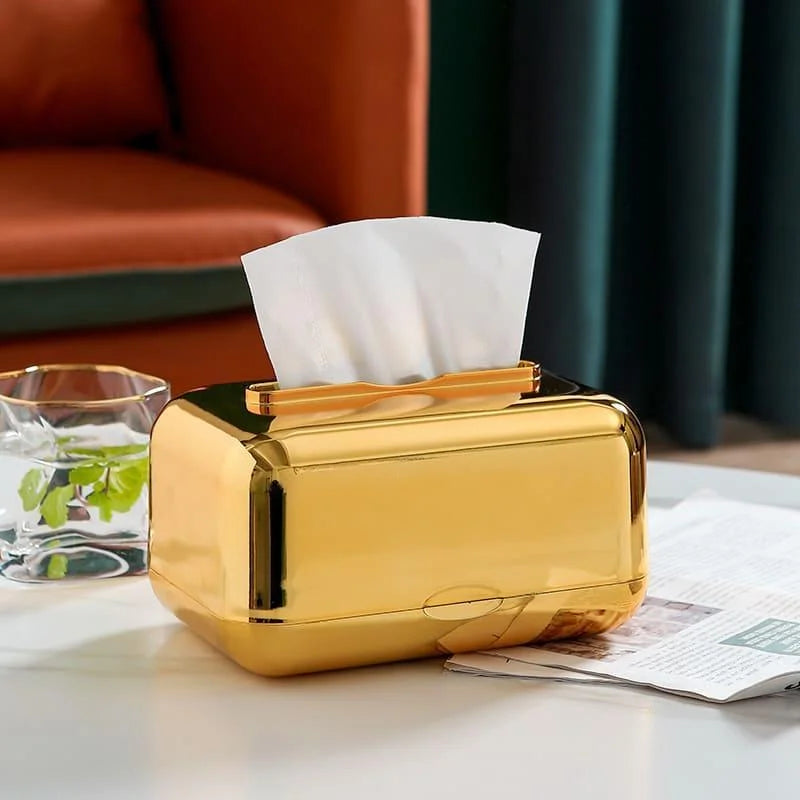 Chromed Tissue Box Holder for Decoration and Organization