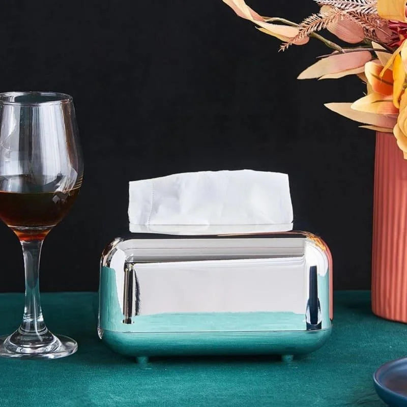 Chromed Tissue Box Holder for Decoration and Organization