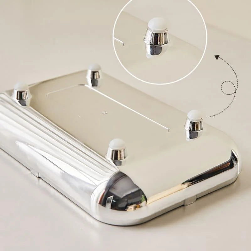 Chromed Tissue Box Holder for Decoration and Organization