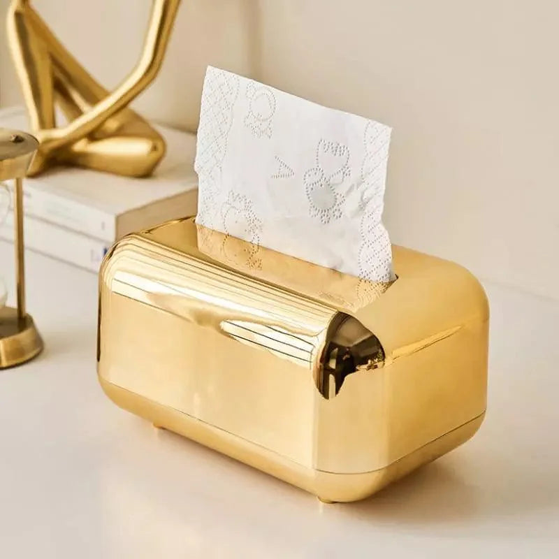 Chromed Tissue Box Holder for Decoration and Organization