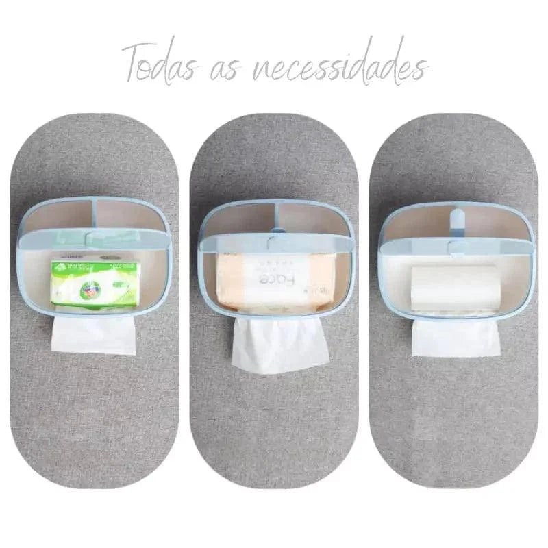 Dispenser Multifuncional Porta Lenço e Papel