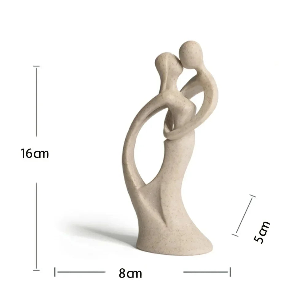 Handcrafted Natural Sandstone Couple Sculpture