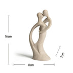 Handcrafted Natural Sandstone Couple Sculpture