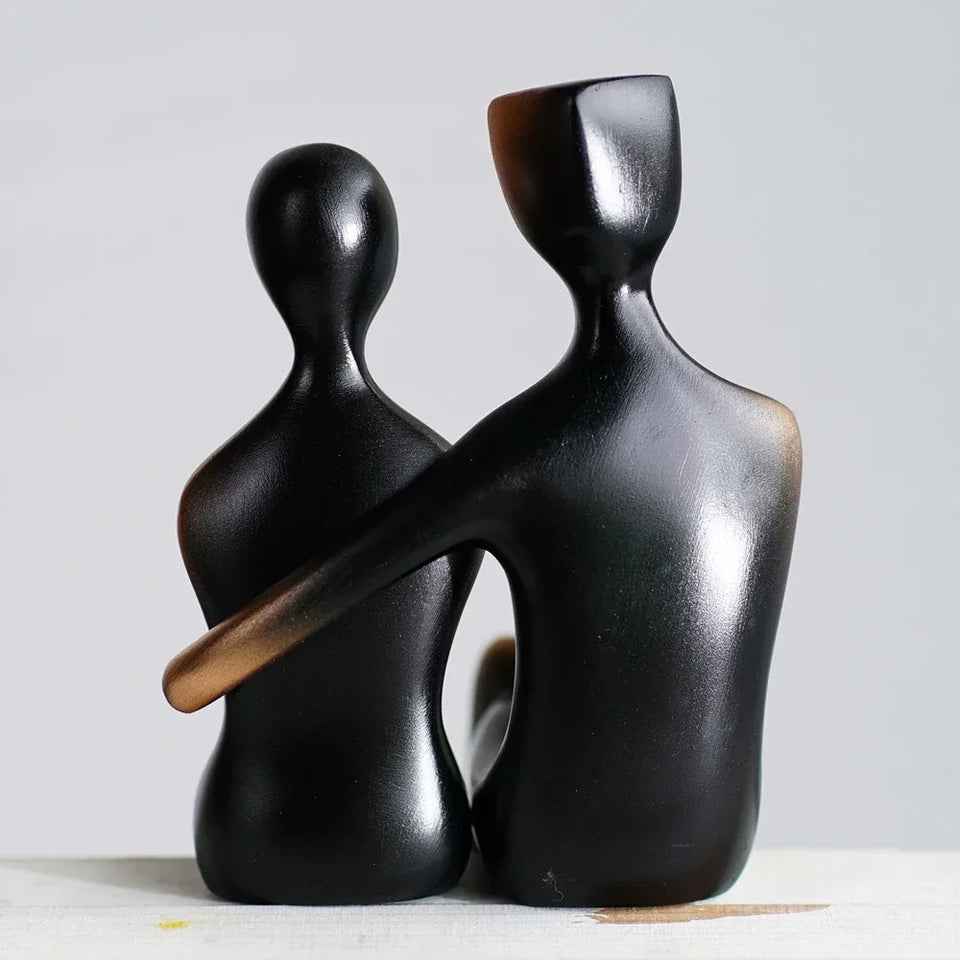 Decorative Bronze Resin Couple Sculpture