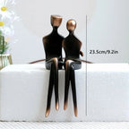 Decorative Bronze Resin Couple Sculpture
