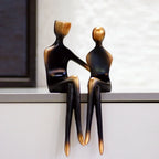 Decorative Bronze Resin Couple Sculpture