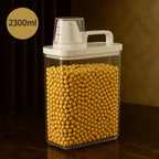 Airtight Laundry Detergent and Cereal Dispenser Organizer with Measuring Cup