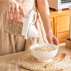 Airtight Laundry Detergent and Cereal Dispenser Organizer with Measuring Cup