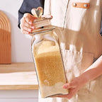 Amber Glass Jar with Heart-Shaped Lid