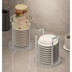 Stainless Steel and Acrylic Disposable Cup Organizer Holder