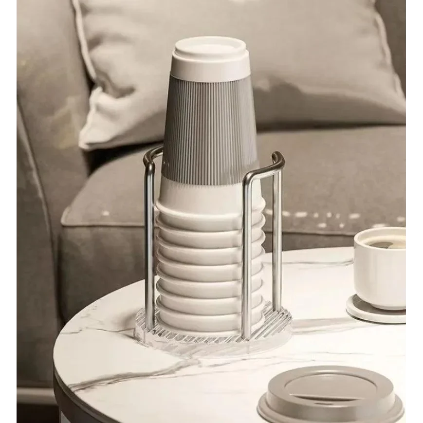 Stainless Steel and Acrylic Disposable Cup Organizer Holder