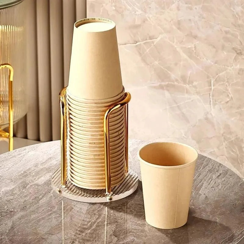 Stainless Steel and Acrylic Disposable Cup Organizer Holder