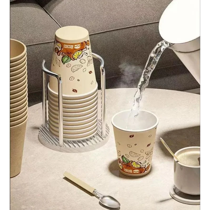 Stainless Steel and Acrylic Disposable Cup Organizer Holder